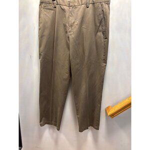 Dockers Mens Khaki Flat-Front Dress Pants Size 38W X 30L Cotton Blend